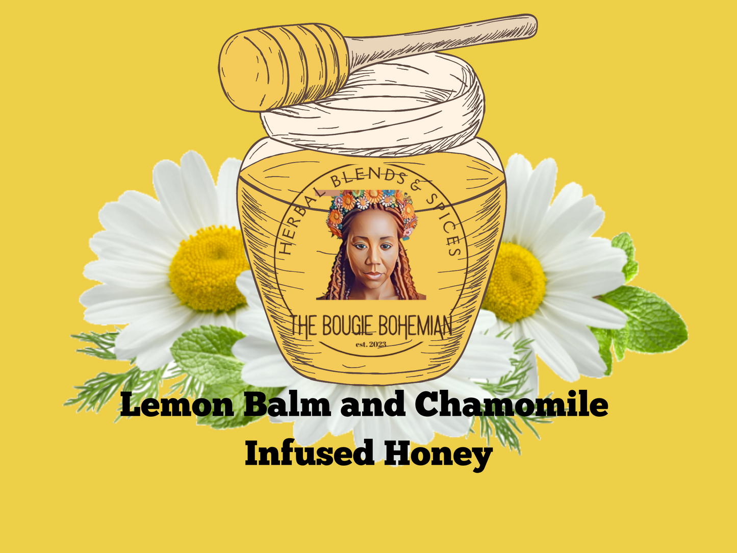 Lemon Balm and Chamomile Infused Honey